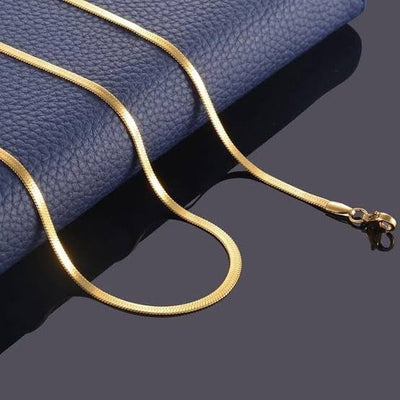 Silver Thin Snack Neck Chain for Men & Boys